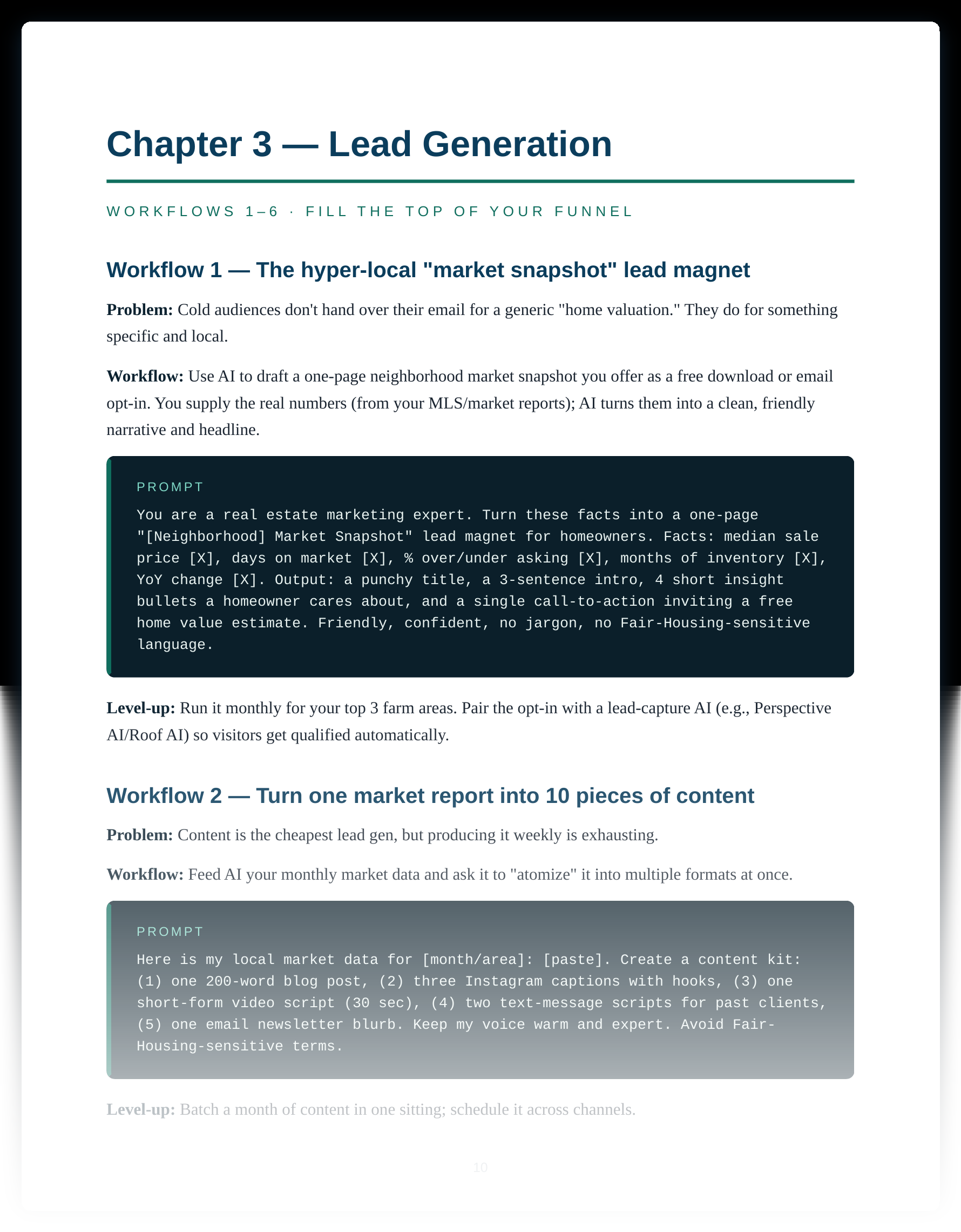 A sample workflow with a copy-paste prompt